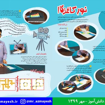 آزمایش علمی نور کاغذی